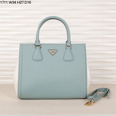 Prada Galleria Gray Leather Tote Bags Gold Hardware High Quality Low Price Online Sale Replica