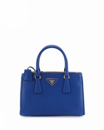 Prada Galleria Tote Bags Sapphire Blue Leather Gold Hardware AAA Quality Hot Selling 